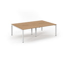 Connex Scalloped Double Back To Back Desks - Beech - NWOF