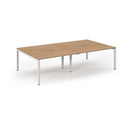 Connex Scalloped Double Back To Back Desks - Beech - NWOF