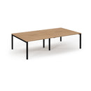 Connex Scalloped Double Back To Back Desks - Beech - NWOF