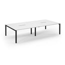 Connex Scalloped Double Back To Back Desks - White - NWOF