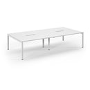 Connex Scalloped Double Back To Back Desks - White - NWOF