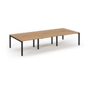 Connex Scalloped Triple Back To Back Desks - Beech - NWOF