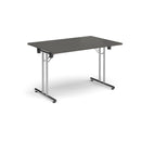 Rectangular Folding Leg Table With Straight Foot Rails - Onyx Grey - NWOF