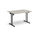 Rectangular Folding Leg Table With Straight Foot Rails - Light Grey - NWOF