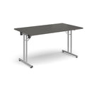 Rectangular Folding Leg Table With Straight Foot Rails - Onyx Grey - NWOF