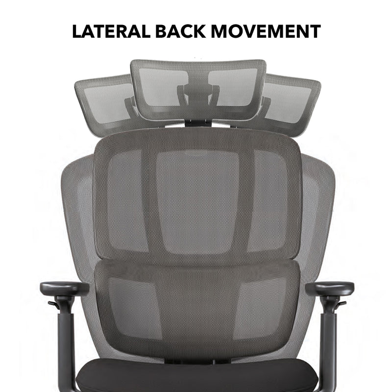 Shelby Mesh Back Operator Chair With Fabric Seat & Headrest - NWOF