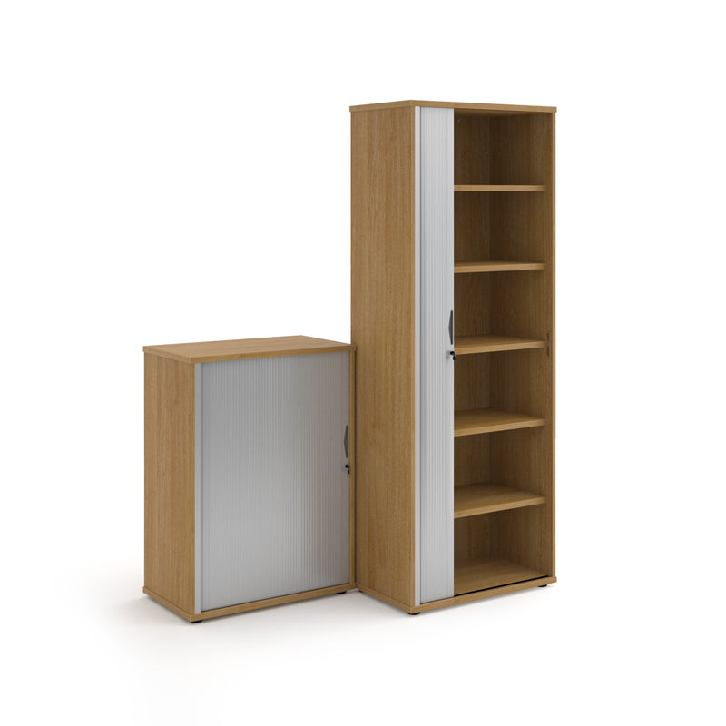Universal Single Door Tambour Cupboard - Kendal Oak
