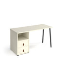 Sparta Straight Desk With A-Frame Legs & Support Pedestal With Drawers - NWOF