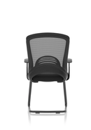 Spec Astro Mesh Cantilever Visitor Chair with black mesh seat and chrome frame, modern ergonomic office seating