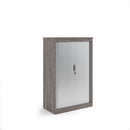 Systems Horizontal Tambour Door Cupboard - Grey Oak - NWOF