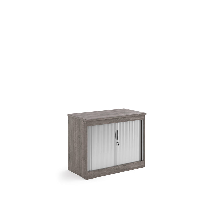 Systems Horizontal Tambour Door Cupboard - Grey Oak