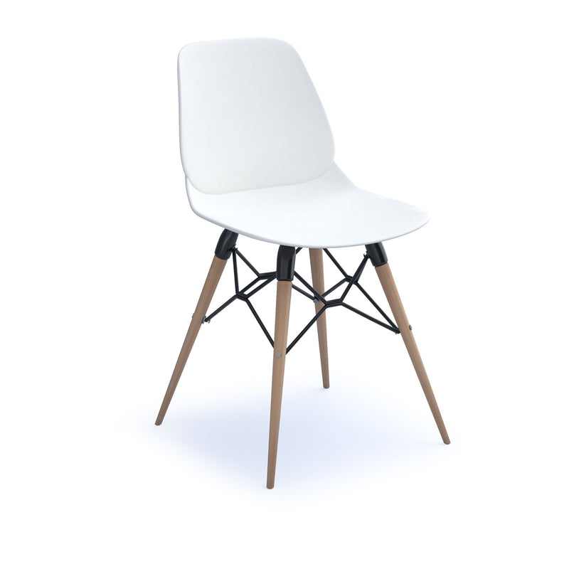 Strut Multi-Purpose Chair With Natural Oak 4 Leg Frame And Black Steel Detail - NWOF