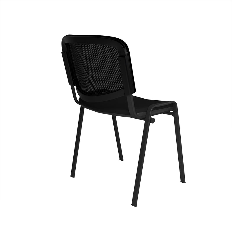 Taurus Mesh Back Stackable Meeting Room Chair - Black - NWOF