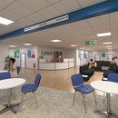 Taurus Stackable Meeting Room Chair With Chrome Frame & Fixed Arms - NWOF