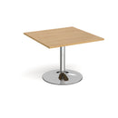 Trumpet Base Square Extension Table - Oak - NWOF