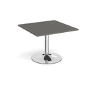 Trumpet Base Square Extension Table - Onyx Grey - NWOF