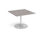 Trumpet Base Square Extension Table - Grey Oak - NWOF