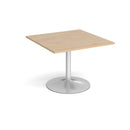Trumpet Base Square Extension Table - Kendal Oak - NWOF