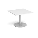 Trumpet Base Square Extension Table - White - NWOF