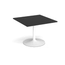 Trumpet Base Square Extension Table - Black - NWOF