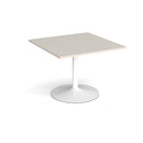 Trumpet Base Square Extension Table - Light Grey - NWOF