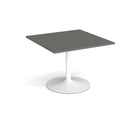 Trumpet Base Square Extension Table - Onyx Grey - NWOF