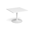 Trumpet Base Square Extension Table - White - NWOF