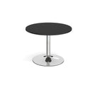 Trumpet Base Circular Meeting Table - Black - NWOF