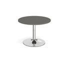 Trumpet Base Circular Meeting Table - Onyx Grey - NWOF
