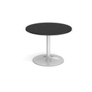 Trumpet Base Circular Meeting Table - Black - NWOF