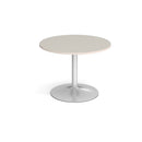 Trumpet Base Circular Meeting Table - Light Grey - NWOF