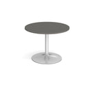Trumpet Base Circular Meeting Table - Onyx Grey - NWOF