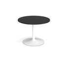 Trumpet Base Circular Meeting Table - Black - NWOF