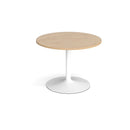 Trumpet Base Circular Meeting Table - Kendal Oak - NWOF
