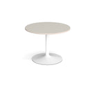Trumpet Base Circular Meeting Table - Light Grey - NWOF