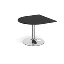 Dams Trumpet Base Radial Extension Table top in black with 1000x1000mm surface, showcasing the sturdy, modern table design.