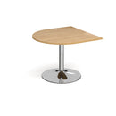Dams trumpet base radial extension table with 1000x1000mm surface, showcasing the sturdy metal base and sleek tabletop design.