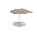 Dams Trumpet Base Radial Extension Table in black with 1000x1000mm surface, featuring a sturdy radial extension design.