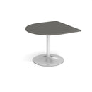 Dams Trumpet Base Radial Extension Table in wood finish with 1000x1000mm surface, showcasing its sleek design and sturdy construction.