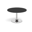 Trumpet Base Circular Meeting Table - Black - NWOF