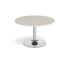 Trumpet Base Circular Meeting Table - Light Grey - NWOF