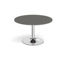 Trumpet Base Circular Meeting Table - Onyx Grey - NWOF