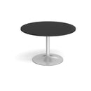 Trumpet Base Circular Meeting Table - Black - NWOF
