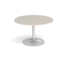 Trumpet Base Circular Meeting Table - Light Grey - NWOF