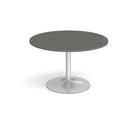 Trumpet Base Circular Meeting Table - Onyx Grey - NWOF