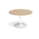 Trumpet Base Circular Meeting Table - Kendal Oak - NWOF