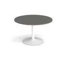 Trumpet Base Circular Meeting Table - Onyx Grey - NWOF