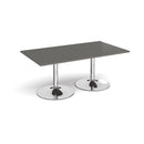Trumpet Base Rectangular Boardroom Table - Onyx Grey - NWOF