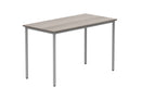 Front view of TC Core multi-purpose table in Alaskan grey oak finish, showcasing its sleek rectangular design and smooth surface.
