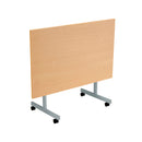Rectangular tilting table in beech wood by TC, featuring a sturdy design and adjustable tilt for versatile workspace use.